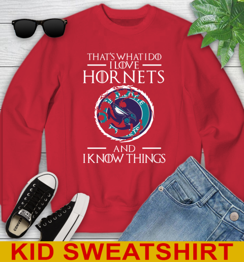 Charlotte Hornets NBA Basketball That's What I Do I Love My Team And I Know Things Game Of Thrones 115