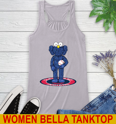 MLB Baseball Cleveland Indians Kaws Bff Blue Figure Shirt Racerback Tank 5