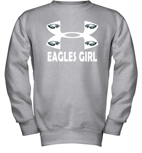 NFL Philadelphia Eagles Girl Under Armour Football Sports Women's V-Neck T- Shirt 