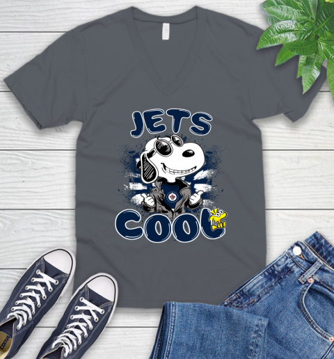 NHL Hockey Winnipeg Jets Cool Snoopy Shirt V-Neck T-Shirt 4