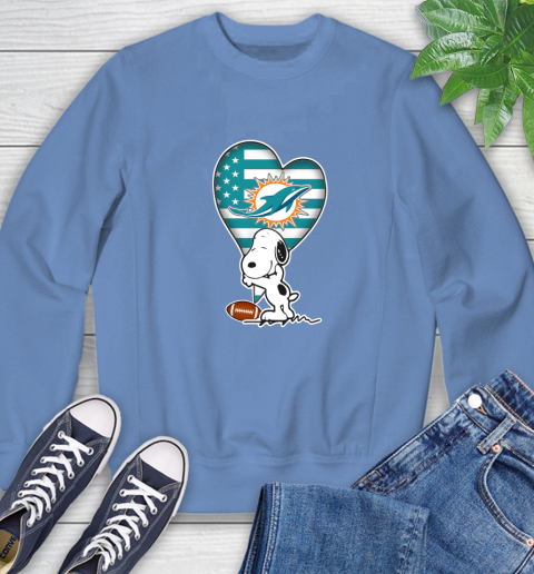 Miami Dolphins NFL Football The Peanuts Movie Adorable Snoopy Sweatshirt 11