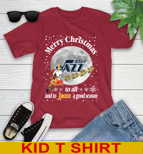 Utah Jazz Merry Christmas To All And To Jazz A Good Season NBA Basketball Sports Youth T-Shirt 12