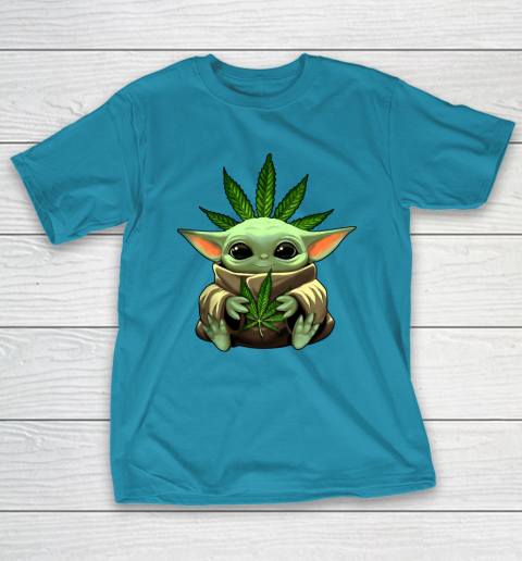 Baby Yoda Hug Marijuana Canabis T-Shirt 8