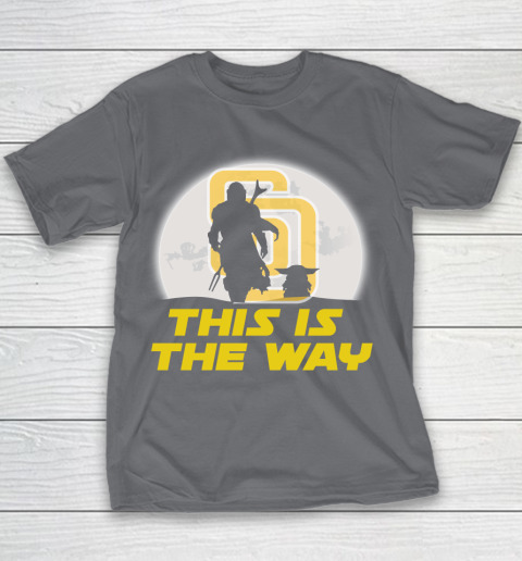 San Diego Padres MLB Baseball Star Wars Yoda And Mandalorian This Is The Way Youth T-Shirt 5