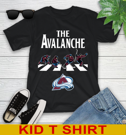 NHL Hockey Colorado Avalanche The Beatles Rock Band Shirt Youth T-Shirt