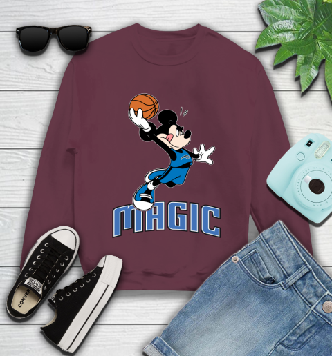 Nba Basketball Orlando Magic Cheerful Mickey Mouse Shirt Youth