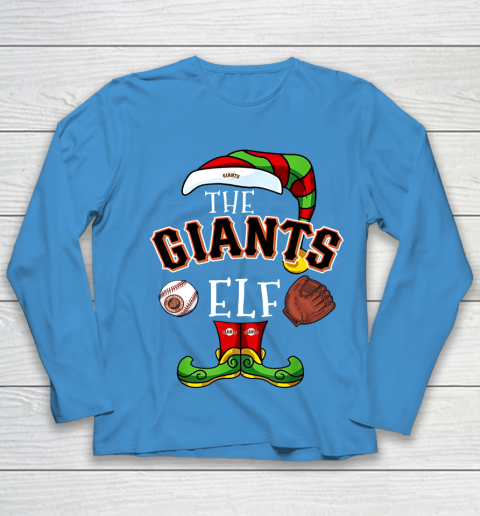 San Francisco Giants Christmas ELF Funny MLB Youth Long Sleeve 5