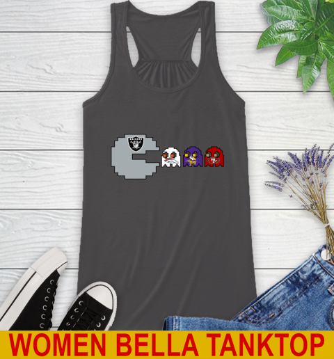 Oakland Raiders NFL Football Pac Man Champion Racerback Tank 12