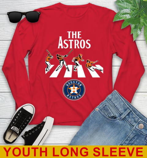 MLB Baseball Houston Astros The Beatles Rock Band Shirt Youth Long Sleeve 11