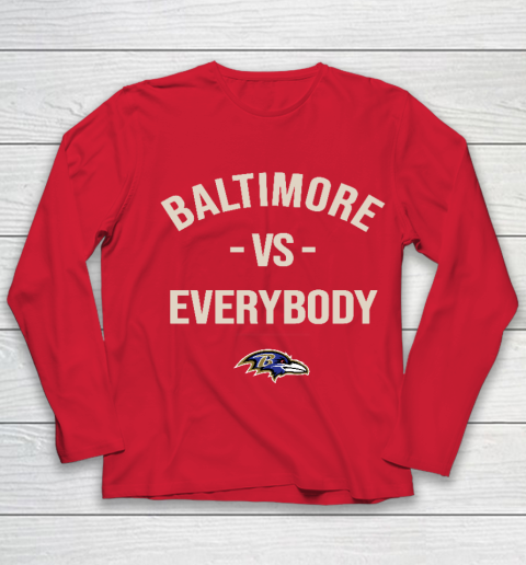 Baltimore Ravens Vs Everybody Youth Long Sleeve 8