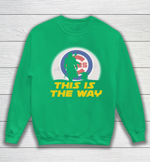 Chicago Cubs MLB Baseball Star Wars Yoda And Mandalorian This Is The Way Sweatshirt 5