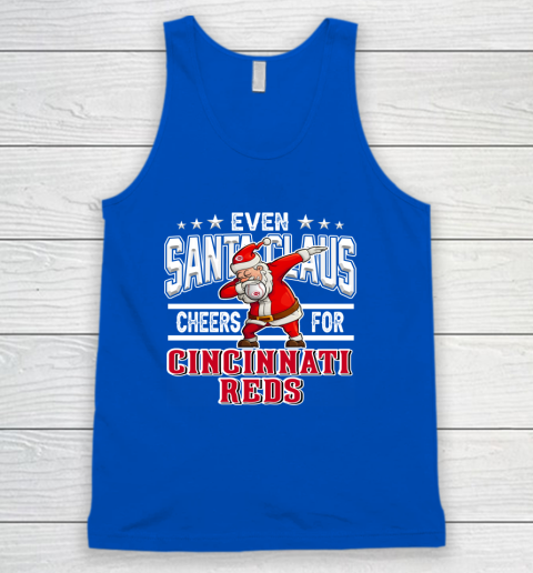 Cincinnati Reds Even Santa Claus Cheers For Christmas MLB Tank Top 4