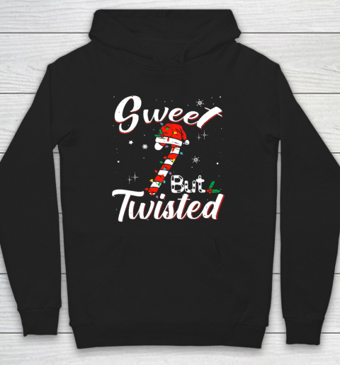 Sweet But Twisted Funny Christmas Candy Cane Xmas Holiday Hoodie