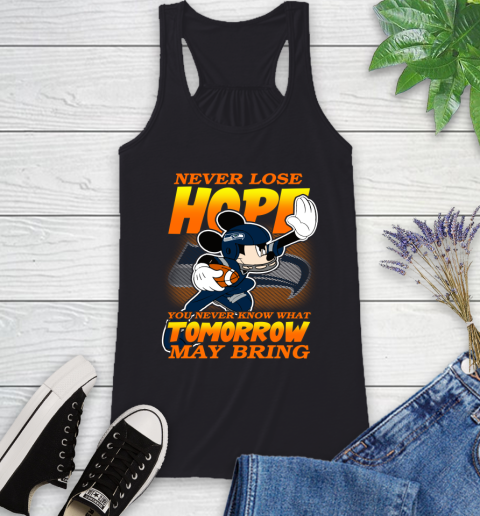 Seattle Seahawks NFL Football Mickey Disney Never Lose Hope Racerback Tank
