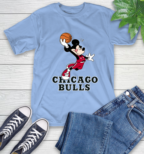 NBA Basketball Chicago Bulls Cheerful Mickey Mouse Shirt T-Shirt 12