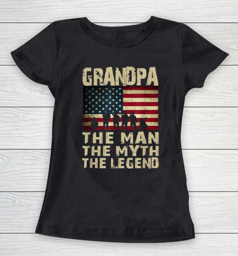Grandpa Funny Gift Apparel  Father's Day Grandpa The Man Myth Legend Women's T-Shirt