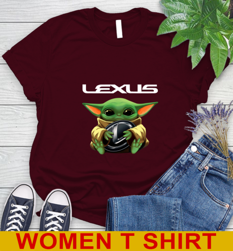 Star Wars Baby Yoda Hugs Lexus Car Shirt 90