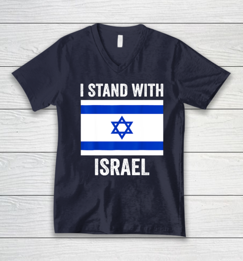 I Stand With Israel  Free Israel V-Neck T-Shirt 2