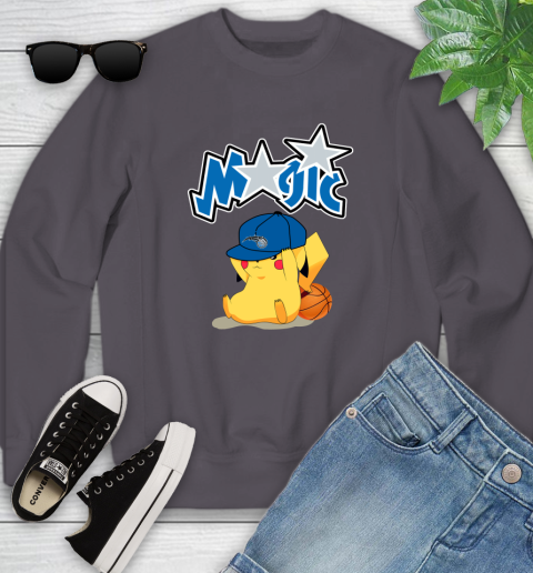 NBA Pikachu Basketball Sports Orlando Magic Youth Sweatshirt 6