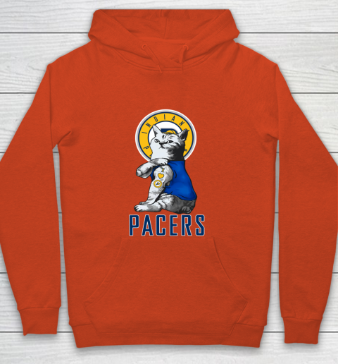 NBA Basketball My Cat Loves Indiana Pacers Youth Hoodie 3