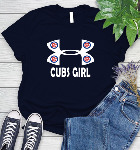 MLB Chicago Cubs Under Armour Baseball Sports Women's T-Shirt 2