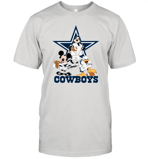 Mickey Donald Goofy The Three Dallas Cowboys Football Unisex Jersey Tee