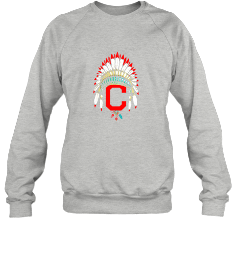 tdya new cleveland hometown indian tribe vintage for baseball sweatshirt 35 front sport grey
