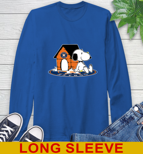 MLB Baseball Houston Astros Snoopy The Peanuts Movie Shirt Long Sleeve T-Shirt 9