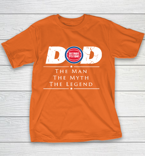 Detroit Pistons NBA Basketball Dad The Man The Myth The Legend Youth T-Shirt 4