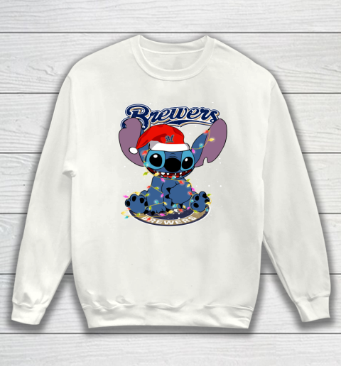 Milwaukee Brewers MLB noel stitch Baseball Christmas Sweatshirt