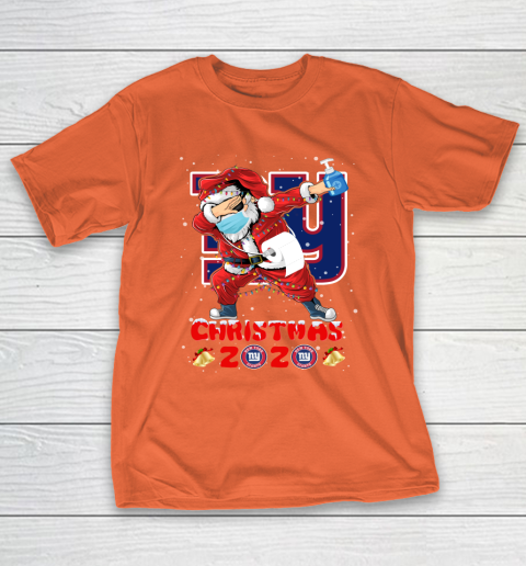 New York Giants Funny Santa Claus Dabbing Christmas 2020 NFL T-Shirt 4