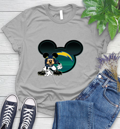 NFL Los Angeles Chargers Mickey Mouse Disney Football T Shirt Women's T-Shirt 5