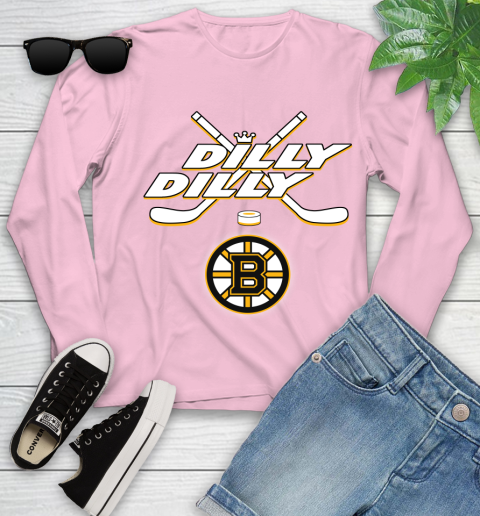 NHL Boston Bruins Dilly Dilly Hockey Sports Youth Long Sleeve 10