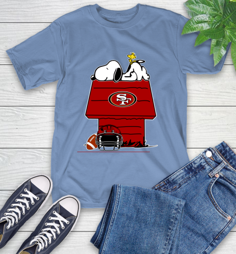 San Francisco 49ers NFL Football Snoopy Woodstock The Peanuts Movie T-Shirt 11