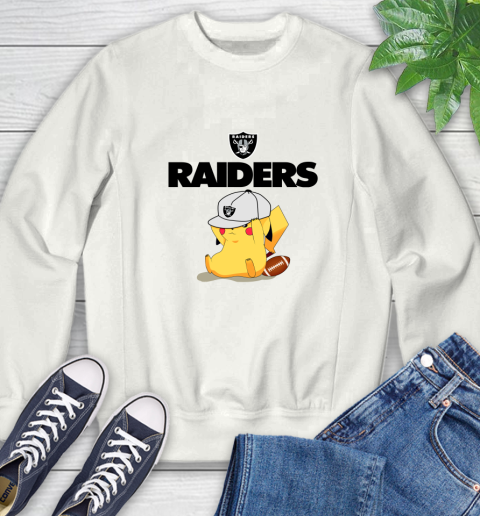 NFL Pikachu Football Sports Oakland Raiders Sweatshirt