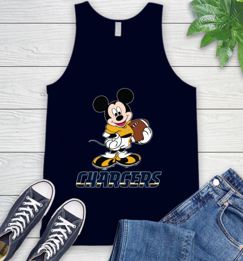 NFL Football Los Angeles Chargers Cheerful Mickey Mouse Shirt Tank Top 3