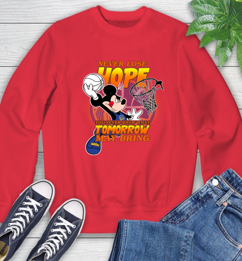 Golden State Warriors NBA Basketball Mickey Disney Never Lose Hope Sweatshirt 10