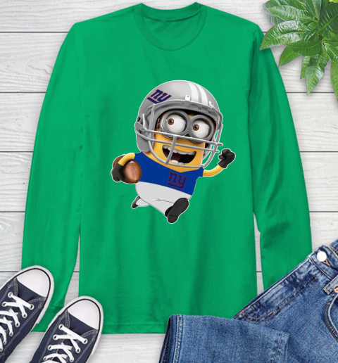 NFL New York Giants Minions Disney Football Sports Long Sleeve T-Shirt 7