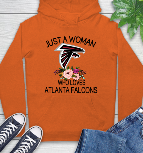 NFL Just A Woman Who Loves Atlanta Falcons Football Sports Hoodie 3