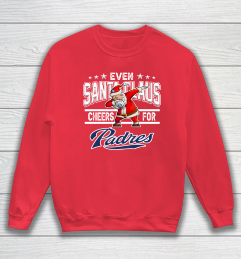 San Diego Padres Even Santa Claus Cheers For Christmas MLB Sweatshirt 7