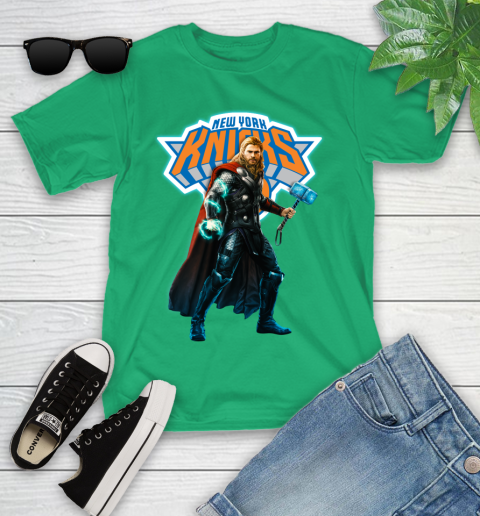 NBA Thor Avengers Endgame Basketball New York Knicks Youth T-Shirt 6
