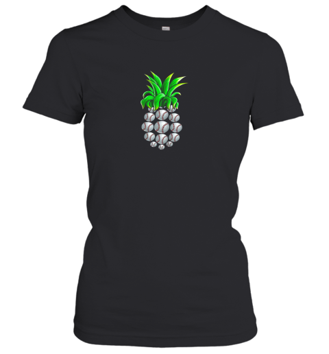 Pineapple Baseball Hawaiian Aloha Beach Women's T-Shirt