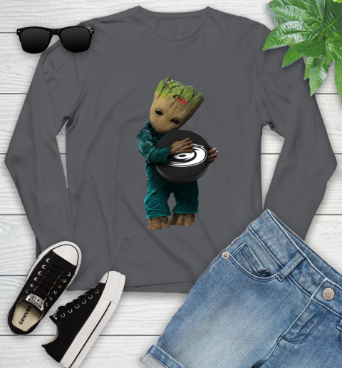 NHL Groot Guardians Of The Galaxy Hockey Sports Carolina Hurricanes Youth Long Sleeve 8