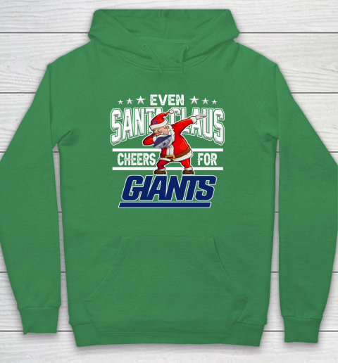 New York Giants Even Santa Claus Cheers For Christmas NFL Hoodie 5
