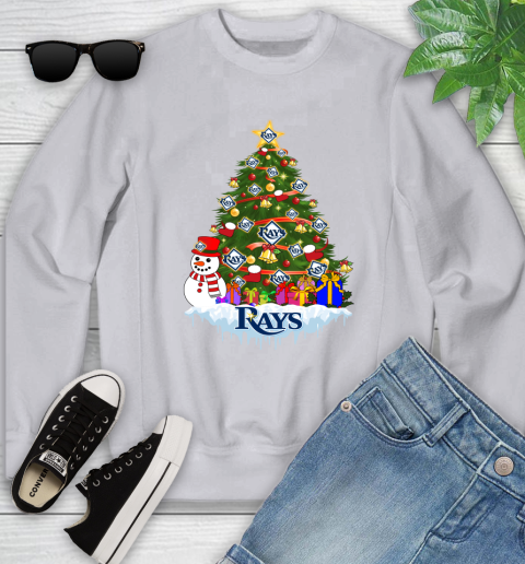 Tampa Bay Rays Merry Christmas MLB Baseball Sports Youth Sweatshirt 4