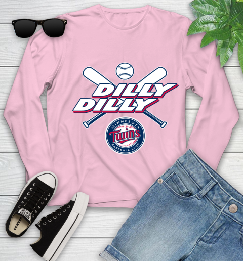 MLB Minnesota Twins Dilly Dilly Baseball Sports Youth Long Sleeve 10