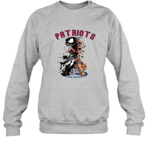 NFL New England Patriots Football Venom Groot Guardians Of The Galaxy FSnGGsn030n sweatshirt 35 95 151514 front sport grey
