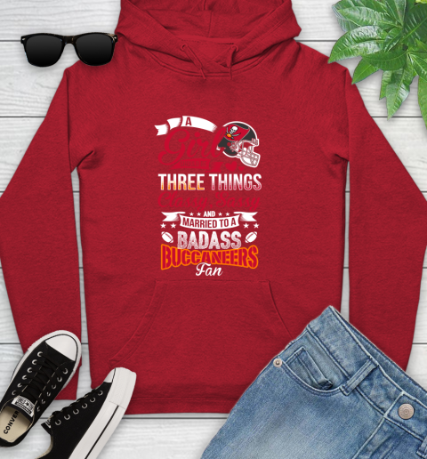 Tampa Bay Buccaneers NFL Football A Girl Should Be Three Things Classy Sassy And A Be Badass Fan Youth Hoodie 12