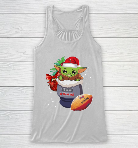 Tampa Bay Buccaneers Christmas Baby Yoda Star Wars Funny Happy NFL Racerback Tank 2