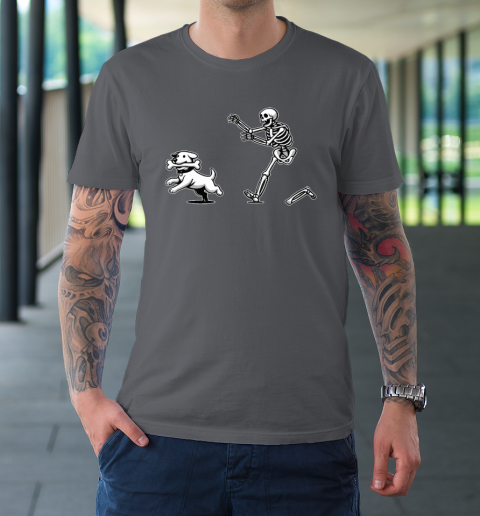Halloween Dog, Funny Skeleton, Skeleton Chasing Dog T-Shirt 6